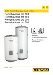 REMEHA Aqua pro 150 Installatie- En Gebruikershandleiding