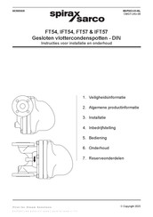 Spirax Sarco IFT57 Instructies Voor Installatie En Onderhoud