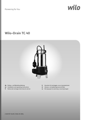 Wilo Drain TC 40 Inbouw- En Bedieningsvoorschriften