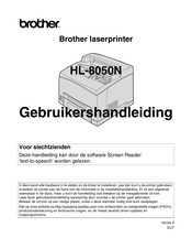 Brother HL-8050N Gebruikershandleiding