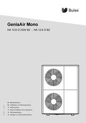 bulex GeniaAir Mono HA 10-6 O B2 Gebruiksaanwijzing