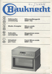 Bauknecht MWT 732 Gebruiksaanwijzing