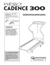 ICON IP Weslo CADENCE 300 Gebruiksaanwijzing