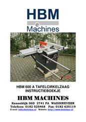 HBM Machines HBM 600 A Instructieboekje