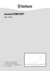 Vaillant sensoCOMFORT VRC 720f/3 Gebruiksaanwijzing En Installatiehandleiding