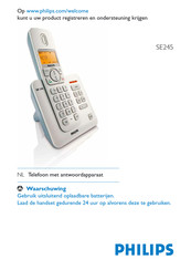 Philips SE2453S/22 Bedieningshandleiding