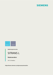 Siemens SITRANS L LR110 Bedieningsinstructies