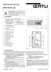 OERTLI GSR 130 NA Gebruiksaanwijzing