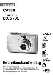 Canon DIGITAL IXUS 700 Gebruikershandleiding