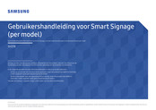 Samsung Smart Signage SH37R Gebruikershandleiding