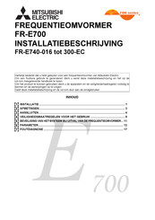 Mitsubishi Electric FR-E740-300-EC Installatiehandleiding