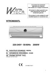 Warmtech WTRCM2000TL Originele Instructies