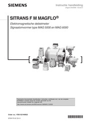 Siemens SITRANS F M MAGFLO MAG 6000 Instructiehandleiding