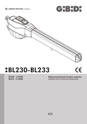 Bandini Industrie GiBiDi BL230 Instructies Voor Installatie