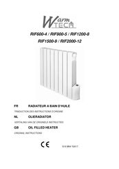 Warmtech RIF1500-9 Originele Instructies