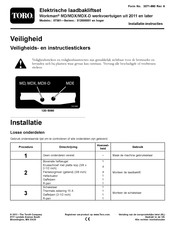 Toro Workman MDXD Installatie-Instructies