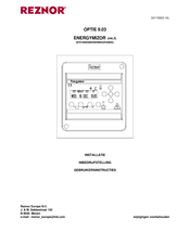 Reznor Energymizor Mk.3 Installatie- En Inbedrijfstellingshandleiding