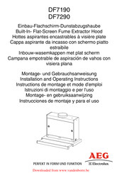 Electrolux AEG DF7190 Montage- En Gebruiksaanwijzing