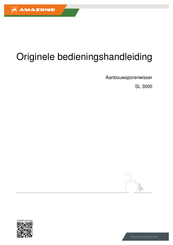 Amazone SL 3000 Originele Bedieningshandleiding