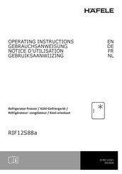 Hafele RIF12S88a Gebruiksaanwijzing