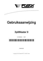 Posch SplitMaster 9 Gebruiksaanwijzing