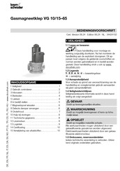 Kromschroeder VG 65 Bedieningsvoorschrift