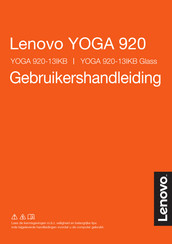 Lenovo YOGA 920-13IKB Gebruikershandleiding