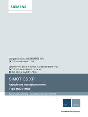 Siemens SIMOTICS XP 1MD5 Bedieningshandleiding