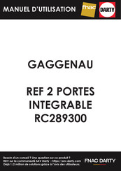 Gaggenau RC289300 Gebruikershandleiding