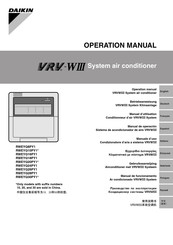 Daikin VRV-WIII RWEYQ28PY1 Gebruiksaanwijzing