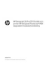 HP DesignJet Z6 Pro Installatiehandleiding