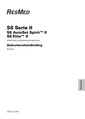 ResMed S8 AutoSet Spirit II Gebruikershandleiding