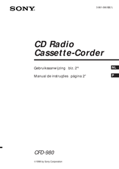 Sony CFD-980 Gebruiksaanwijzing