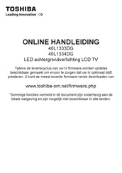 Toshiba 40L1333DG Online Handleiding