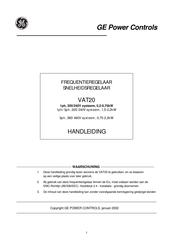 GE VAT20 Handleiding