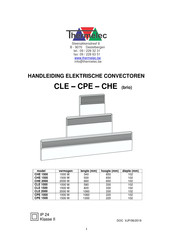 Thermelec CLE 1500 Handleiding