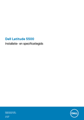 Dell Latitude 5500 Installatiehandleiding