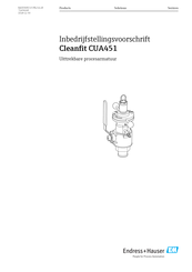 Endress+Hauser Cleanfit CUA451 Installatie- En Inbedrijfstellingshandleiding