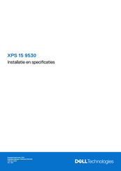 Dell XPS 15 9530 Installatiehandleiding