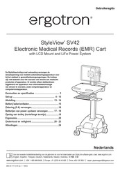 Ergotron StyleView SV42 Cart Gebruikersgids
