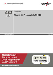 EWM Phoenix 335 Progress Puls FA KGE Bedieningshandleidingen