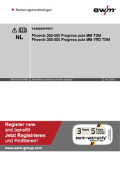 EWM Phoenix 355 Progress puls MM TDM Bedieningshandleidingen