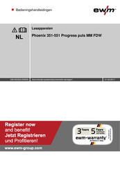 EWM Phoenix 501 Progress puls MM FDW Bedieningshandleidingen