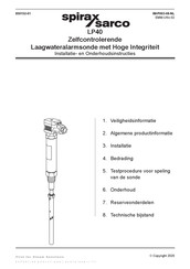 Spirax Sarco LP40 Installatie- En Onderhoudsinstructies