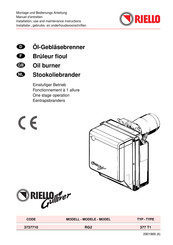 Riello Burners 3737710 Installatie-, Gebruiks- En Onderhoudsvoorschriften