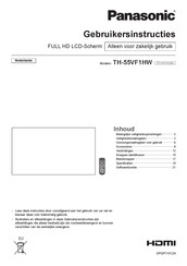 Panasonic TH-55VF1HW Instructies