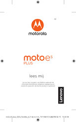 Lenovo motorola moto e5 PLUS Handleiding