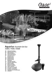 Oase Aquarius Fountain Set Eco 7500 Gebruiksaanwijzing