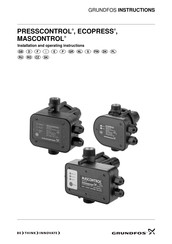 Grundfos MASCONTROL MC 15 Installatie- En Bedieningsinstructies