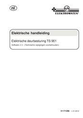 GFA ELEKTROMATEN TS 961 Handleiding